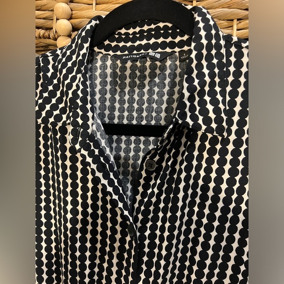 Marimekko black and beige polka dot pantsuit size Small - Picture 3 of 12